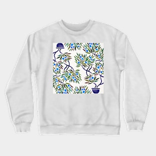 Blue  Bonsai Orange Crewneck Sweatshirt